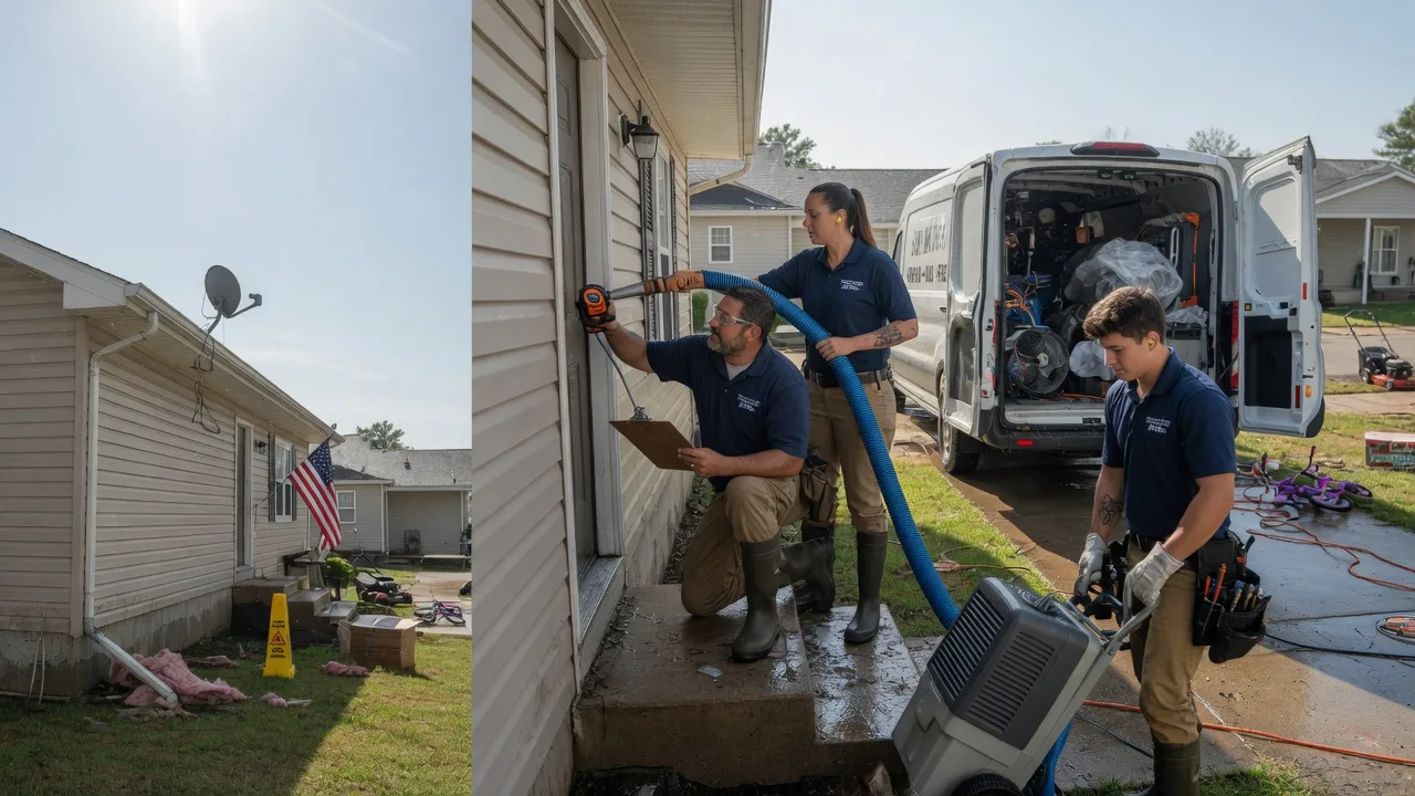 Ceiling Water Damage Restoration in Vallonia, IN near me